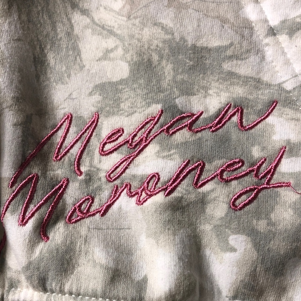 Megan Moroney Camo Zip-Up Hoodie with Pink Accents - Picture 2 of 8